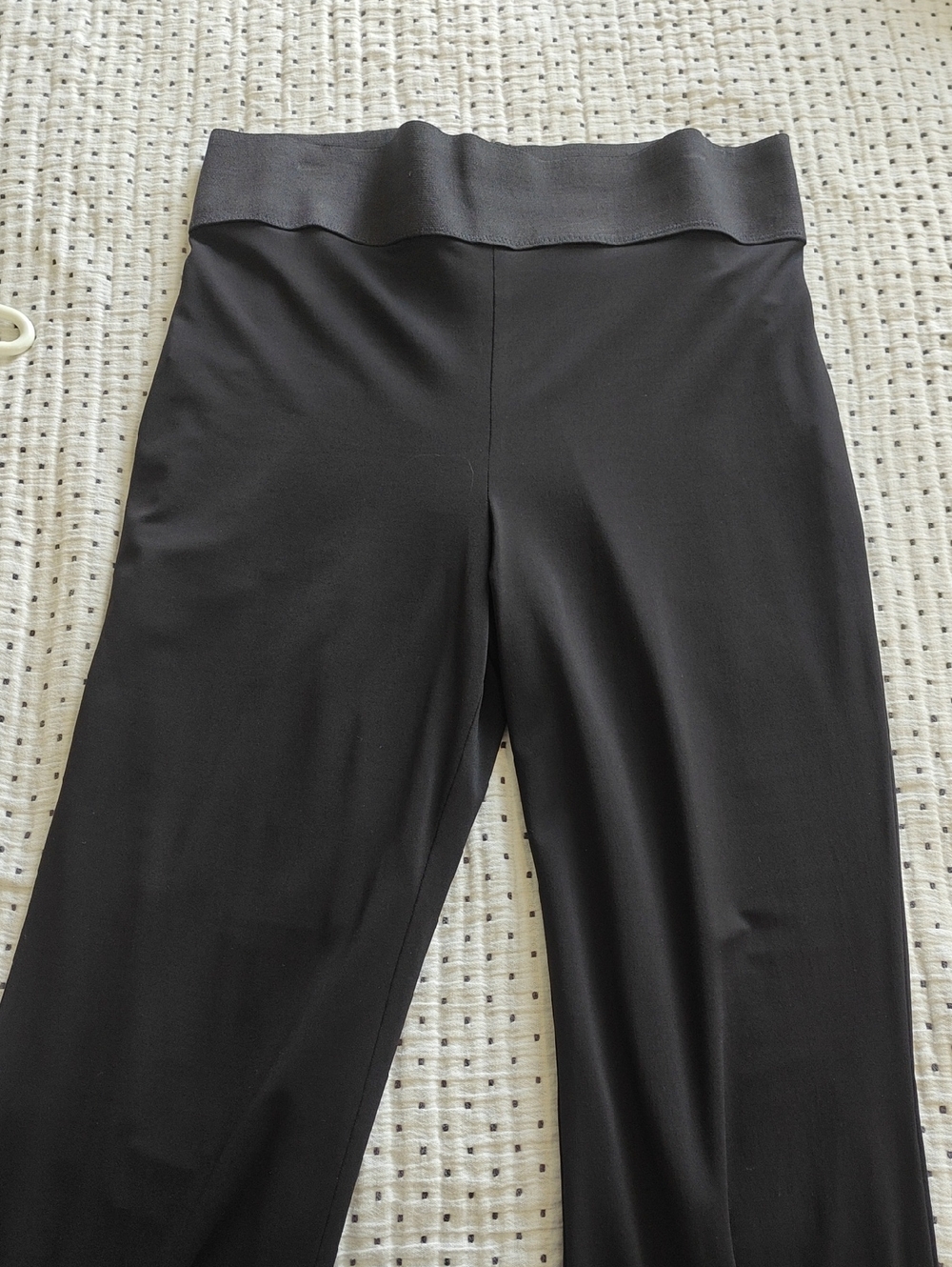 Iris Setlakwe Smooth Black Wide-Leg Pull-On Pants